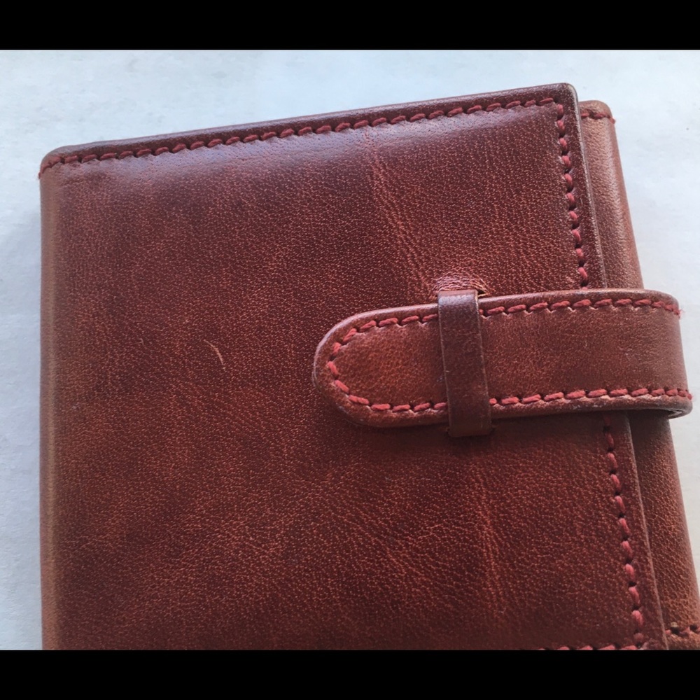 All leather T. Anthony travel  picture frame